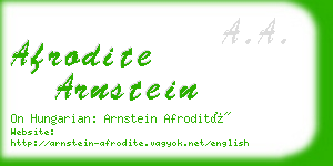 afrodite arnstein business card